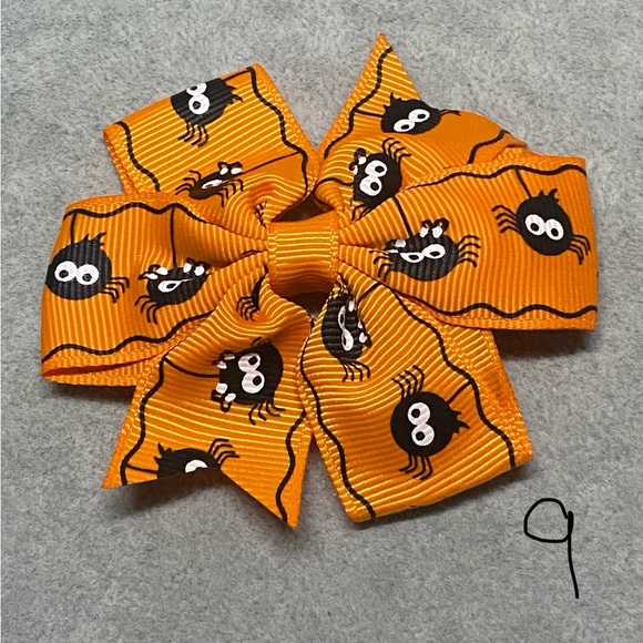 Halloween Spooky Cute Ghosts Spiders Pumpkin Hair Bows - Picture 10 of 13